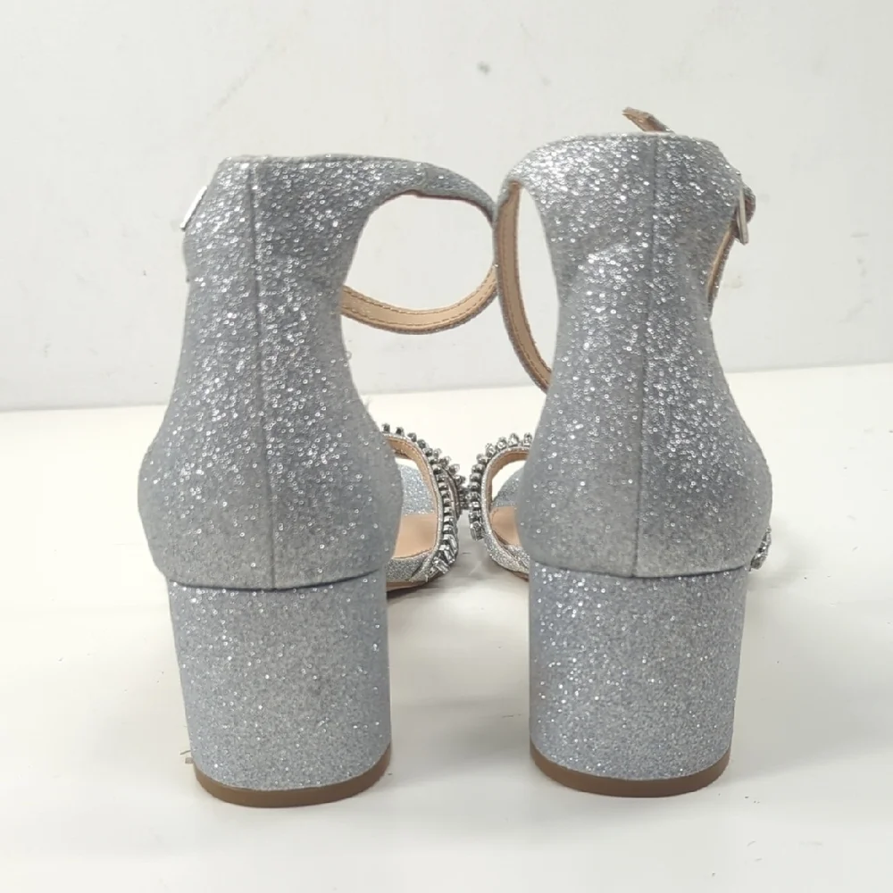 New Jewel Badgley Mischka Womens Joanne Jeweled Strappy Sandals Size 10 - Picture 5 of 9